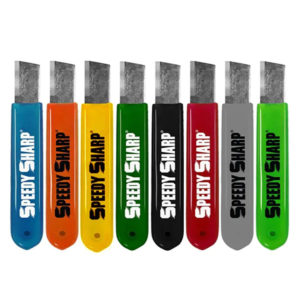 Assorted colors of Speedy Sharp tool sharpeners